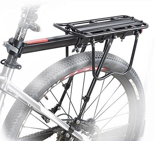Adjustable Bike Rear Rack Cargo Rack Aluminum Luggage Carrier 110 Lbs Holder - Picture 7 of 9