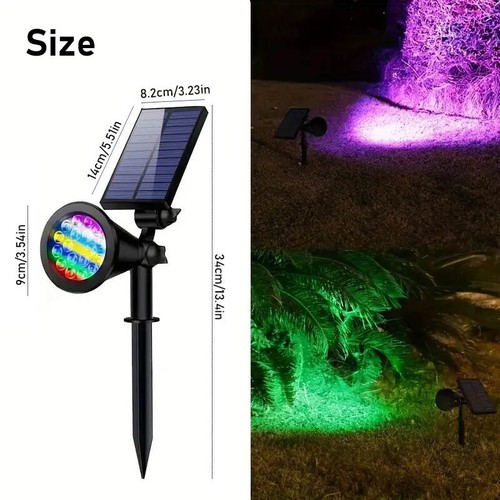 2x LED Solarleuchte Strahler Solarstrahler Gartenlampe Spot Licht Gartenstrahler - Bild 2 von 15