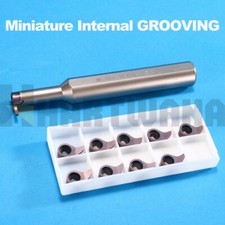 Lathe Grooving Tool 2mm Width For Miniature Internal GROOVING With Inserts 10PCS