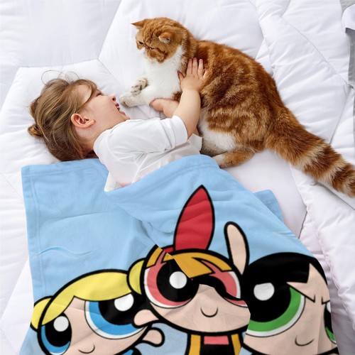 The Powerpuff Girls Blanket Flannel Throw for Bed Sofa Birthday Gift for Girls - Picture 8 of 14