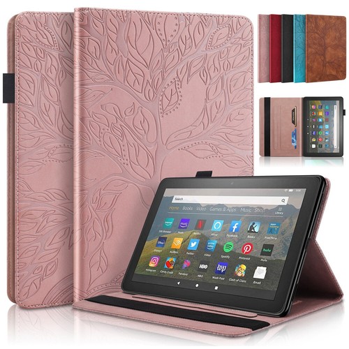 For Amazon Kindle Fire HD 8 HD 10 8" 10.1" Tablet Flip Leather Stand Case Cover - Afbeelding 1 van 17