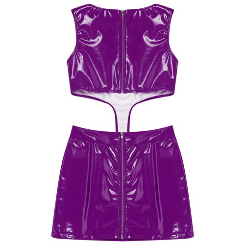 Gonne donna abito polo costume slim danza notte pelle donna aderente club - Foto 52 di 71