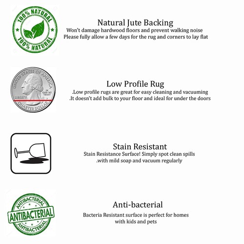 Schwarz Teppich 8x10 Distressed Vorleger 5x7 Wohnzimmer Grau Teppiche 2'x3' Türmatte - Bild 4 von 6