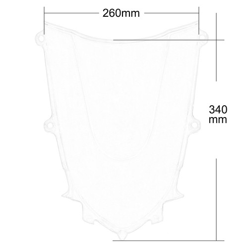 Double Bubble Windscreen Windshield Fly Shield Smoke For 2017-2019 YAMAHA YZF R6 - Picture 5 of 6