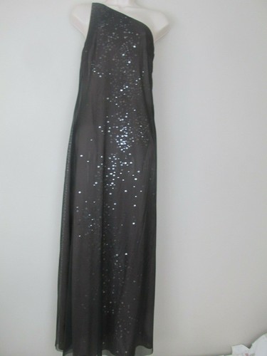 Mujer David Meister Baile de graduación/Fiesta Vestido Largo Marrón Lentejuelas Talla 4 - Imagen 1 de 12
