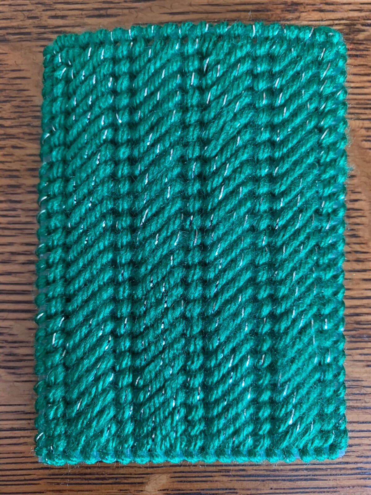 Handmade Needlepoint Plastic Canvas Gift Card Holder Modern Tinsel