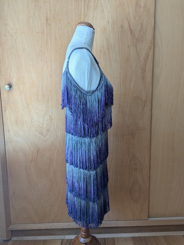 Purple/ grey Flapper Dress Size EU40 EUC - Picture 2 of 9