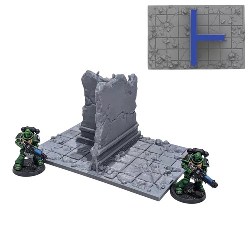 6x4 Gothic Ruins (Open Windows) - 28mm 3D Printed Terrain Tabletop Wargaming - Picture 2 of 8