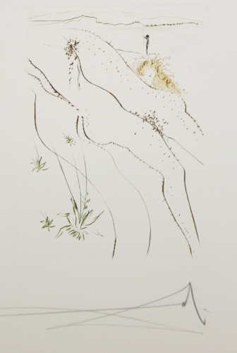 Salvador Dali - "L'angle Gabriel" (Tag 4 aus Le Decameron) Original Radierung - Bild 1 von 2