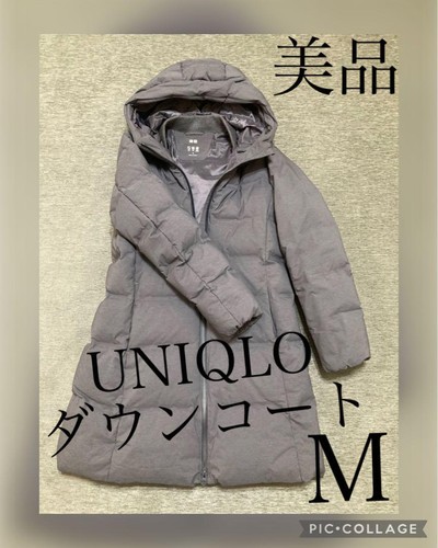 UNIQLO Down Coat Women Size M Outerwear Gray Plain Polyester Down Jacket - Picture 1 of 7
