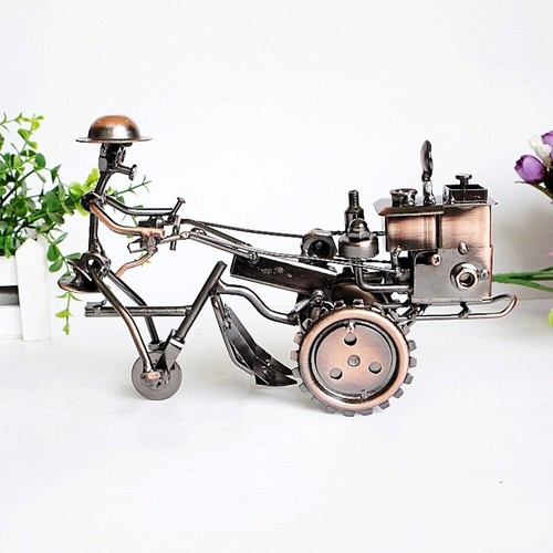 Handmade Scrap Metal Art Farm Vehicle Tractor Model Collection Home Bar Decor - Picture 15 of 24