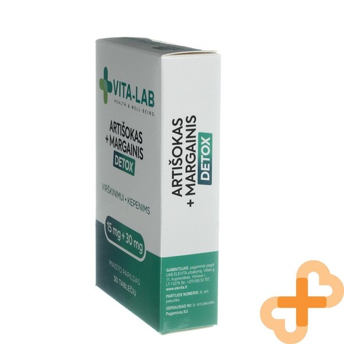 VITA-LAB Artichoke Milk Thistle Detox Supplement 30 Tablets Liver Digestive - Picture 8 of 24