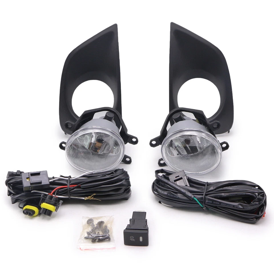 Kits Fog Driving Spot Light Matte Black Fits Toyota Vios Yaris Sedan 2013 2016 Foto 2 de 4