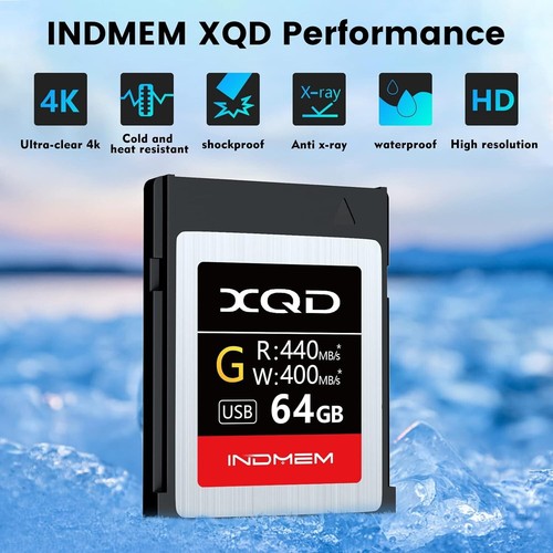 XQD 64GB Memory Card 5X XQD Flash Memory Card High Speed Sony Panasonic INDMEM - Picture 2 of 7