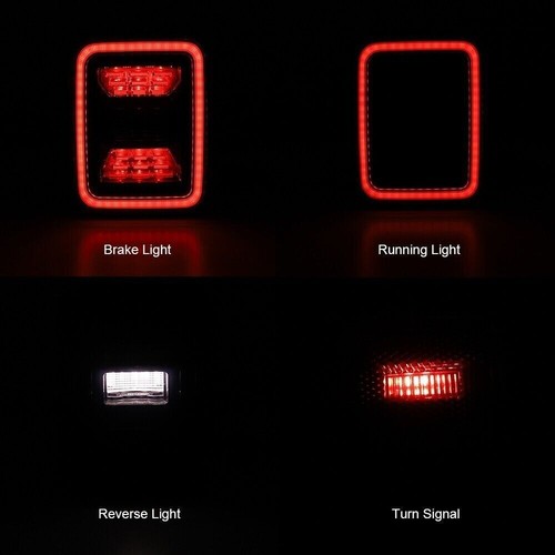Pair LED Tail Lights For Jeep Gladiator JT 2020-2022 Red Turn Signal Rear Lamp - Picture 3 of 10