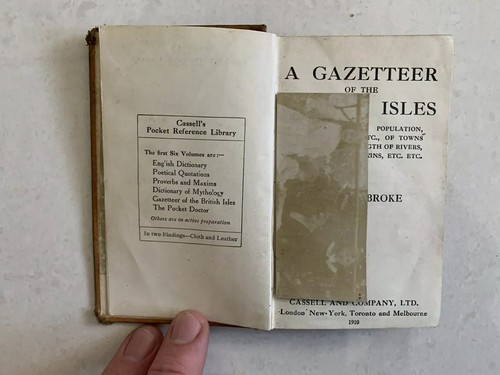 A Gazetteer of the British Isles 1910 E E Fosbroke Cassell Hardcover 110 years - Picture 3 of 4