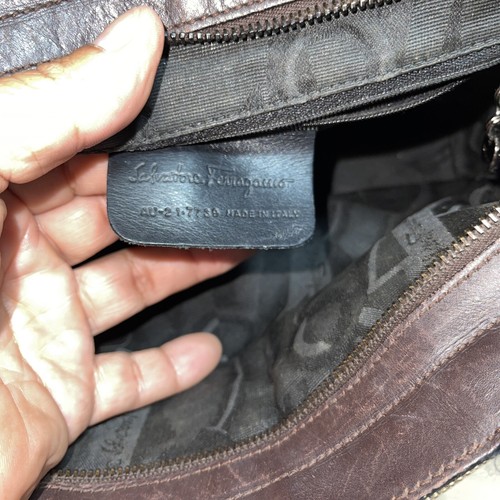 Navaja Salvatore Ferragamo Bolsa Lona Rango Au-21 7739 2 Vías Cejas - Imagen 7 de 9