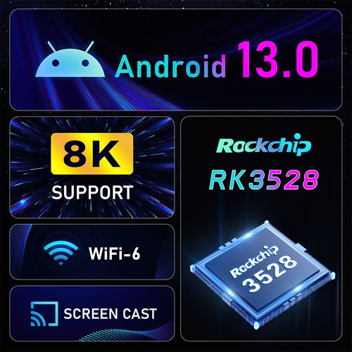 Upgraded H96 MAX Smart Android 13.0 TV Box Quad Core 4K 8K HD Stream Player - Picture 10 of 51