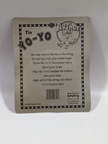 Schylling Yo Yo Arthur D.W. 1998 Vintage USA - Bild 2 von 9