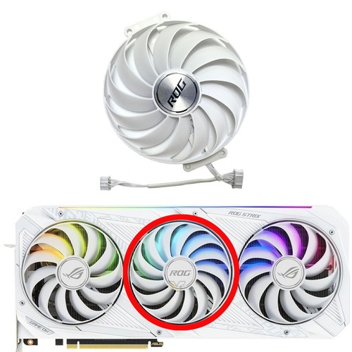 95MM Graphics Card Cooling Fan Parts for ASUS RTX3070 3080 3090 ROG STRIX White - Picture 18 of 20