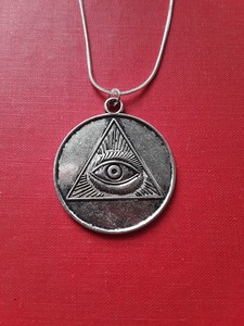 OCCULT-ALL-SEEING-EVIL-EYE-TETRAGRAMMATON-MAGICK-AMULET-S-SILVER-NECKLACE-LUCK
