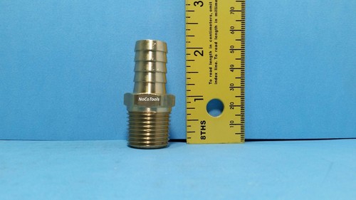 Brass 5/8 ID Hose Barb 1/2 NPT Fitting Coupler Air Fluid Fuel Gas Liquid Water - Picture 3 of 3