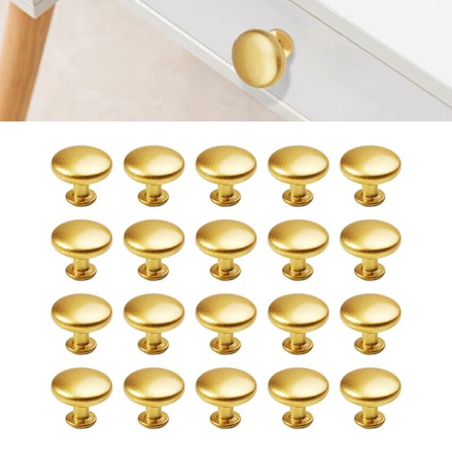 Luxury Gold Cabinet Knobs Brushed Brass Drawer Knob Pulls Kitchen Hardware 1-50X - Picture 13 of 15