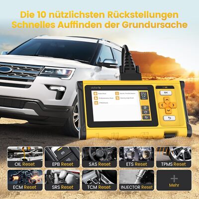 Dollarfix DF65 OBD2 Diagnosegerät Fehler Auslesegerät 10 Reset ABS SRS ECM TCM