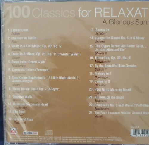 Time Life 100 Classics for Relaxation 5 CD Lot 2008 - Bild 4 von 7