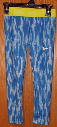 NWT Girls NIKE size 6 Dri-Fit Leggings Light Photo Blue - S15 - Picture 2 of 3