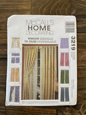 NEW Uncut McCall's Home Decorating Window Essentials Patterns #3219 SB129