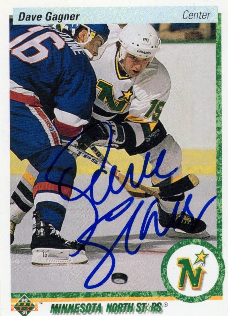 90/91 Upper Deck Dave Gagner Auto Signatures #248 ( in person )