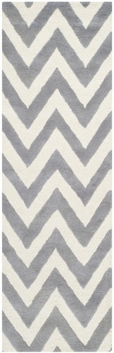 Safavieh Cambridge SILVER / IVORY Wool Runner 2' 6 x 20' - CAM139D-220 - Picture 1 of 2