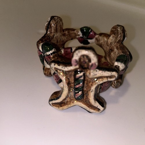 Blue Sky Clayworks Lebkuchenmann Windlicht T-Light Kerzenhalter Heather Goldminc - Bild 1 von 8