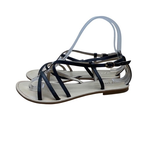 J Jill Women’s Black Leather Upper Adjustable Buckle Closure Flat Sandals Size 6 - Picture 4 of 8