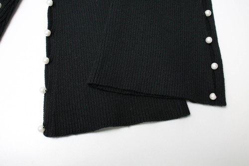 Sandro Lizza Kleid Damen (Eu) 36 Langärmelig Kragen Gestrickt Perlen Midi - Bild 5 von 12