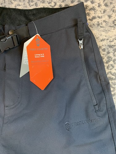 NWT Free Country Snow Pants Camping Black Adjustable Belt Mens Sz Small 30 x 31 - Picture 4 of 23