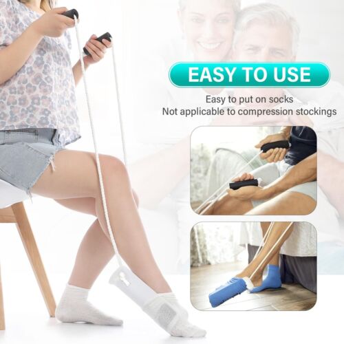 Sock Aid Sock Assistant Device with Foam Handles for Seniors, Elderly, Pregnant - Picture 6 of 8