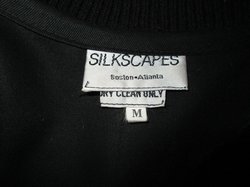 Silkscapes Batwing Cats Cotton Jacket Silk Appliques Oversized Medium - Picture 8 of 10
