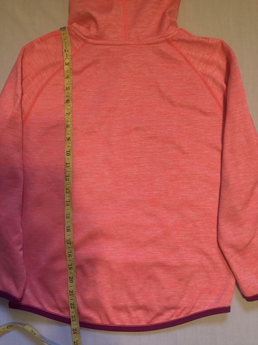 Under Armour Youth Girls Small Pink Hoodie Sweatshirt Pullover,cold Gear, Loose - Picture 5 of 6