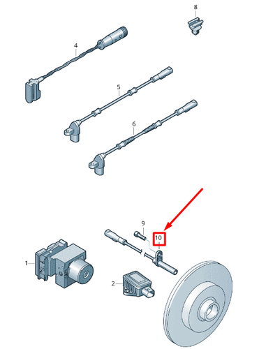 NEW VOLKSWAGEN CRAFTER 2F MK1 REAR RIGHT ABS SENSOR 2E0927801A - Picture 2 of 5