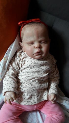 Babypuppe - Künstlerpuppe - Evelyn by C.Brace,52cm, 3,1kg, lebensecht,Handarbeit - Bild 4 von 7