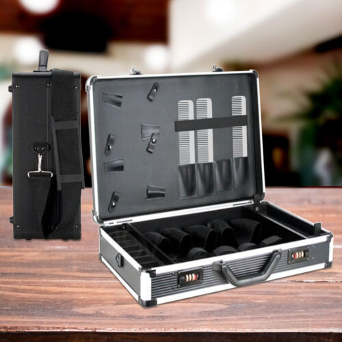 Barber Stylist Suitcase, Carrying Case, For Clippers Trimmers Scissors Tool Box - Afbeelding 1 van 10