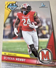 2023 Bowman Chrome University #32 Roman Hemby Rookie Maryland ACC Football Card