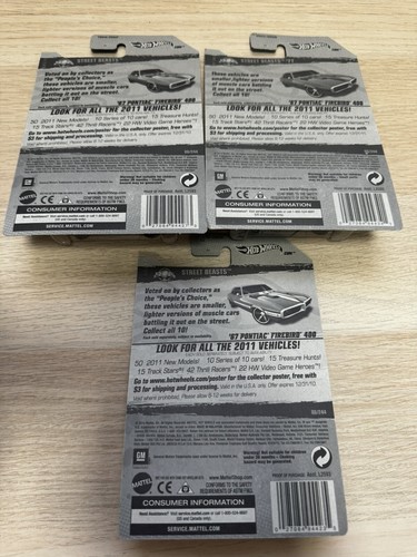 3 - 2011 Hot Wheels Street Beats '68 Pontiac Firebird 400 - diversi colori - Foto 12 di 12