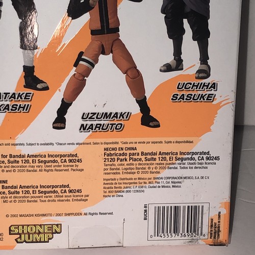 Bandai Naruto 36902 Anime Heroes Uchiha Sasuke Action Figure Open Box *Box Wear* - Picture 10 of 17