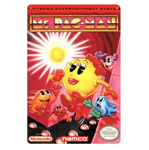 Ms Pac-Man Retro Video Game Metal Poster - 20x30cm (8x12 inch)