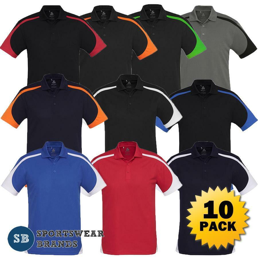 10 x Mens Talon Polo Shirt Top Sports Workwear Business Contrast Office P401MS
