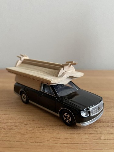 Tomica 114 Toyota Century Hearse Palace Modified Wooden Mini Car