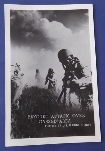 Cinco postales Grogan RPPC SEGUNDA GUERRA MUNDIAL USMC - Fotos de entrenamiento de armas - Imagen 6 de 8